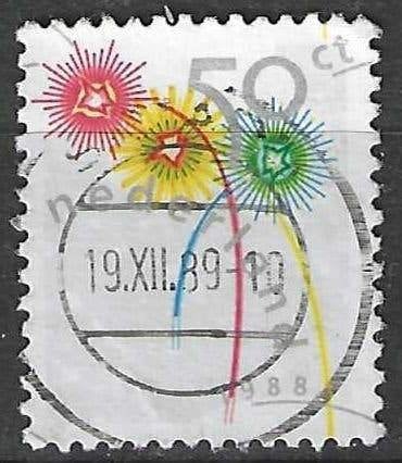Pays-Bas 1988 - Yvert 1326 - Noël - Feux d'artifice (ST), Envoi, Affranchi
