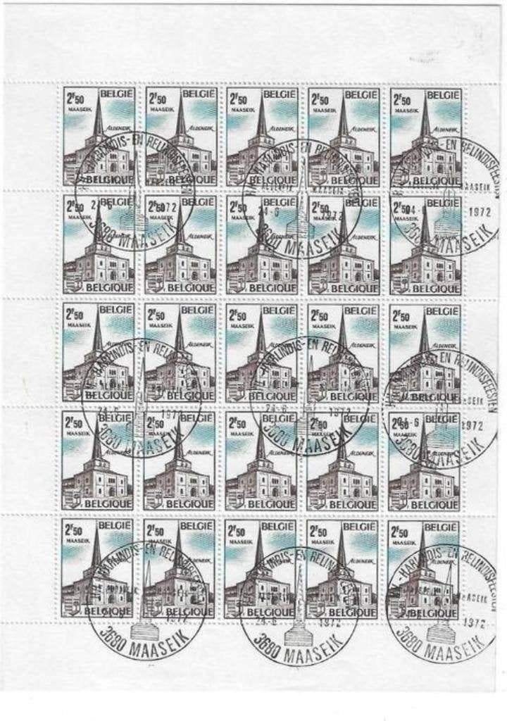 Belgique 1972 - Yvert/OBP 1637 - Tourisme - Maaseik (ST), Envoi, Affranchi, Oblitéré