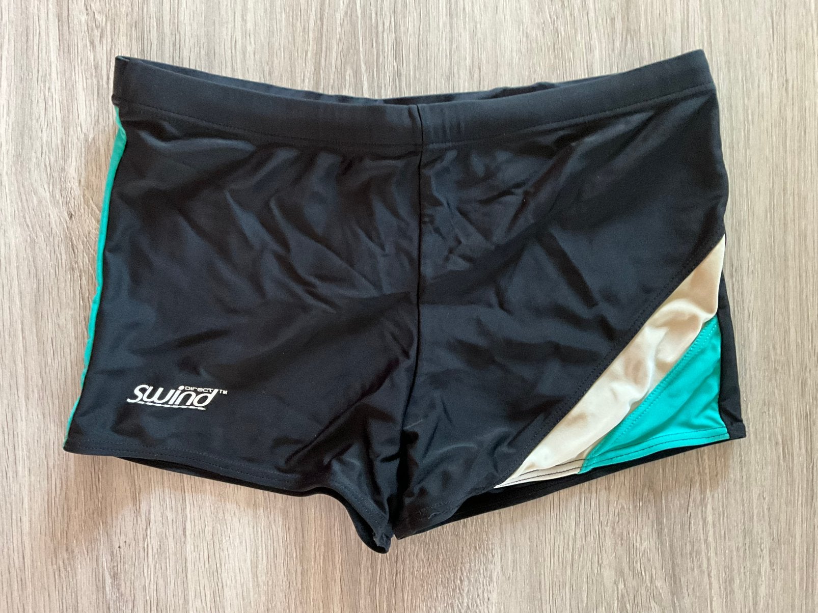 Maillot de bain homme taille 42/44 - noir/turquoise, Enlèvement ou Envoi, Taille 46 (S) ou plus petite, Noir, Slip de bain