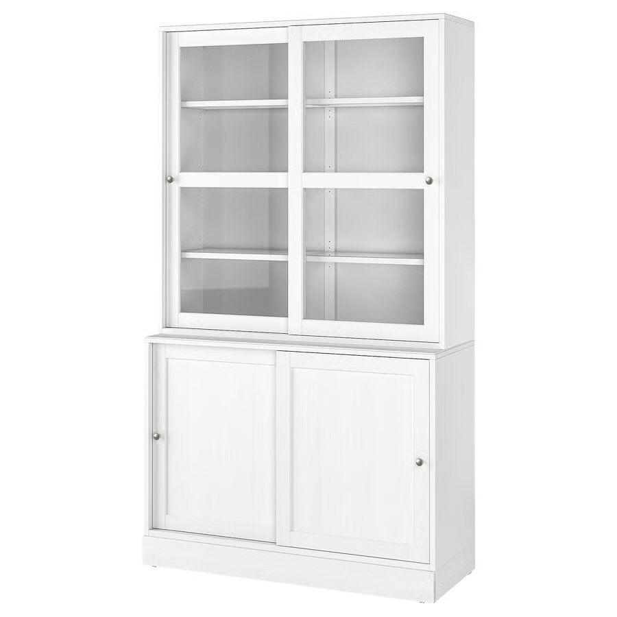 -50%-60% Buffet avec vitrine IKEA HAVSTA, Pin, 25 à 50 cm, 100 à 150 cm, Enlèvement