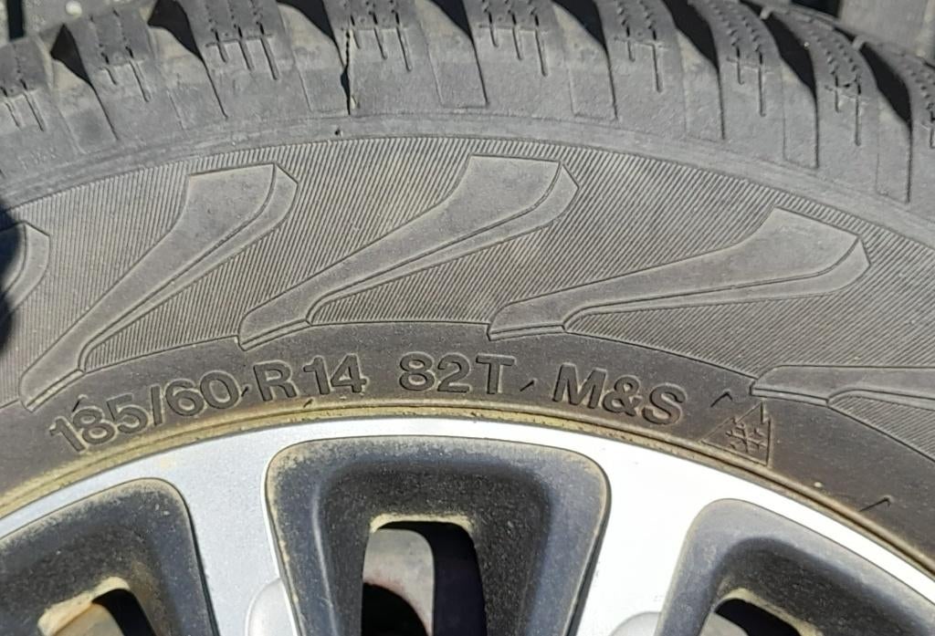 Winterbanden stalen velgen ford, Ophalen, 14 inch, Gebruikt, Banden en Velgen