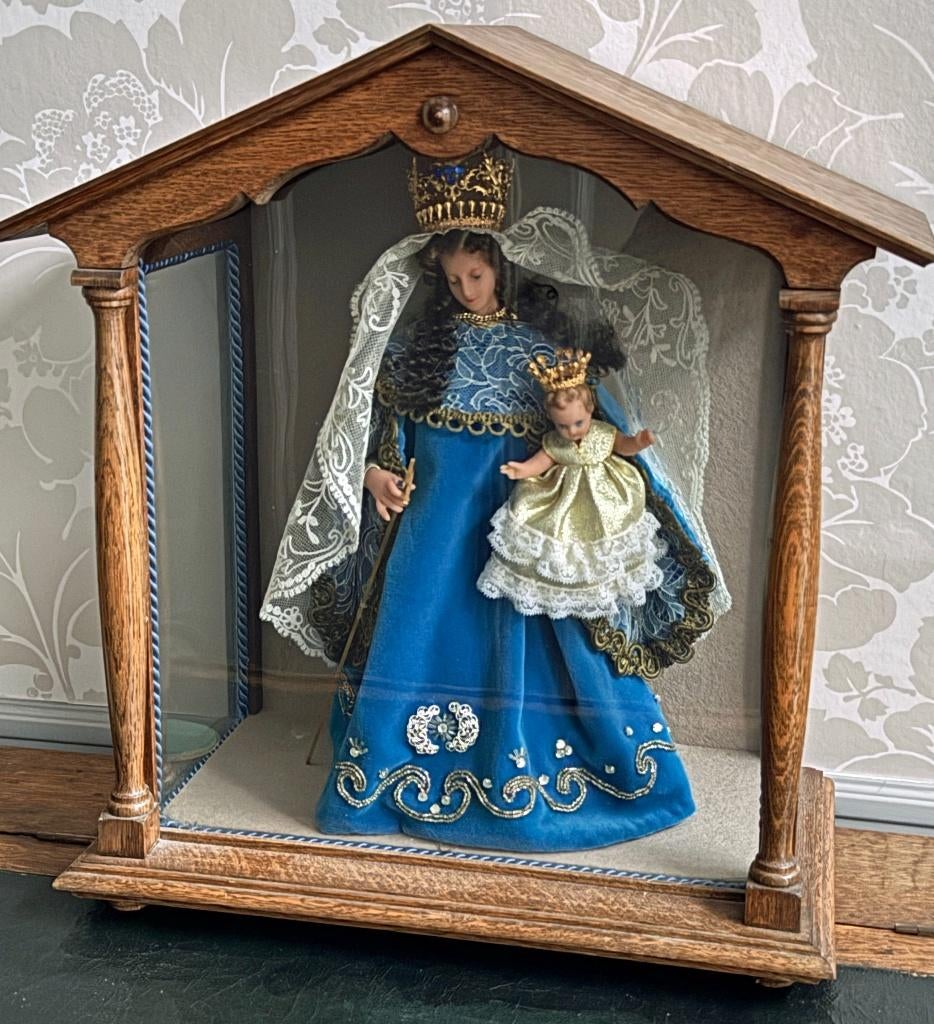 Houten Muurkapel " Maria en Jezus ", Ophalen of Verzenden