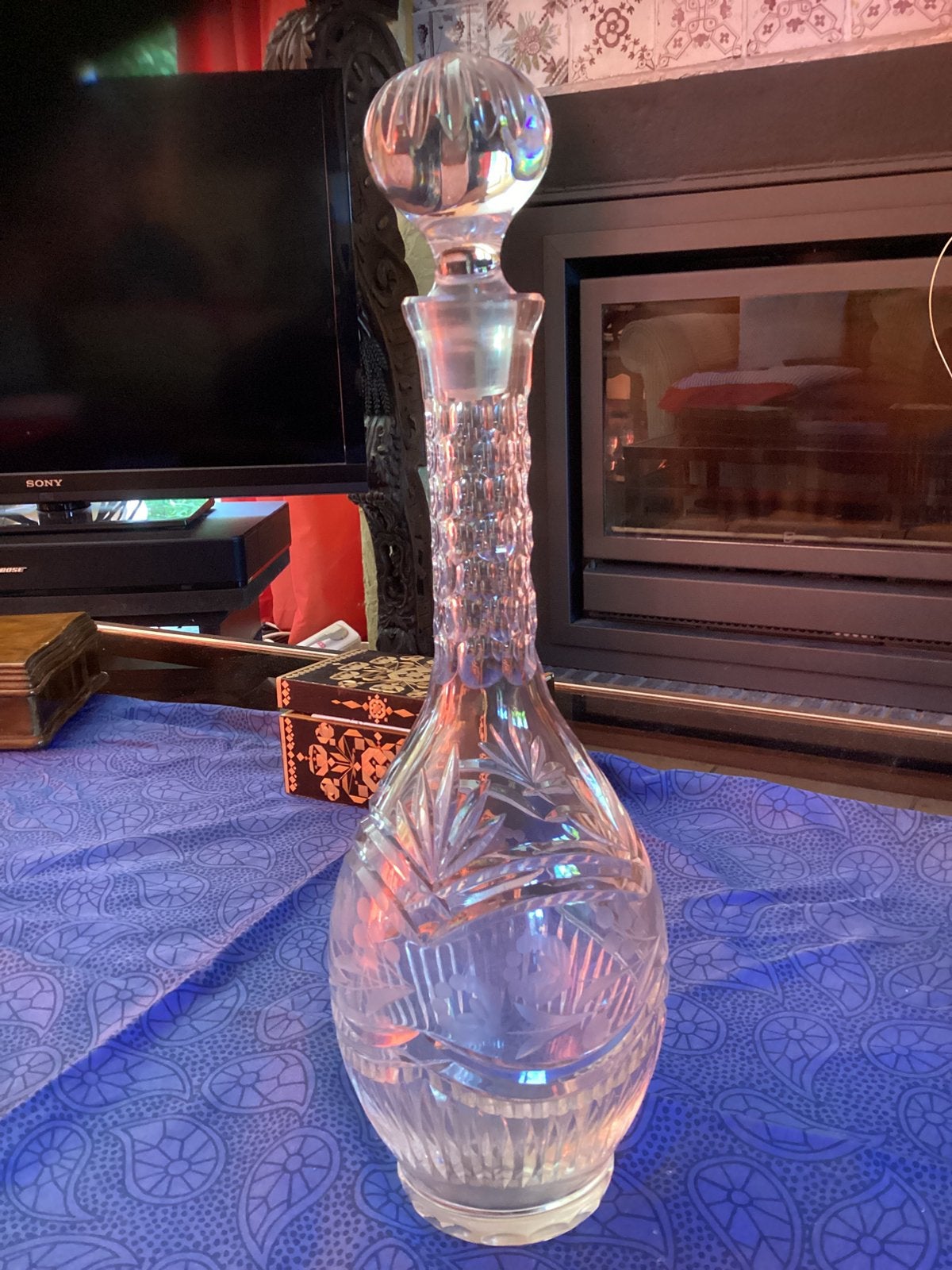 Carafe en cristal taillé., Enlèvement
