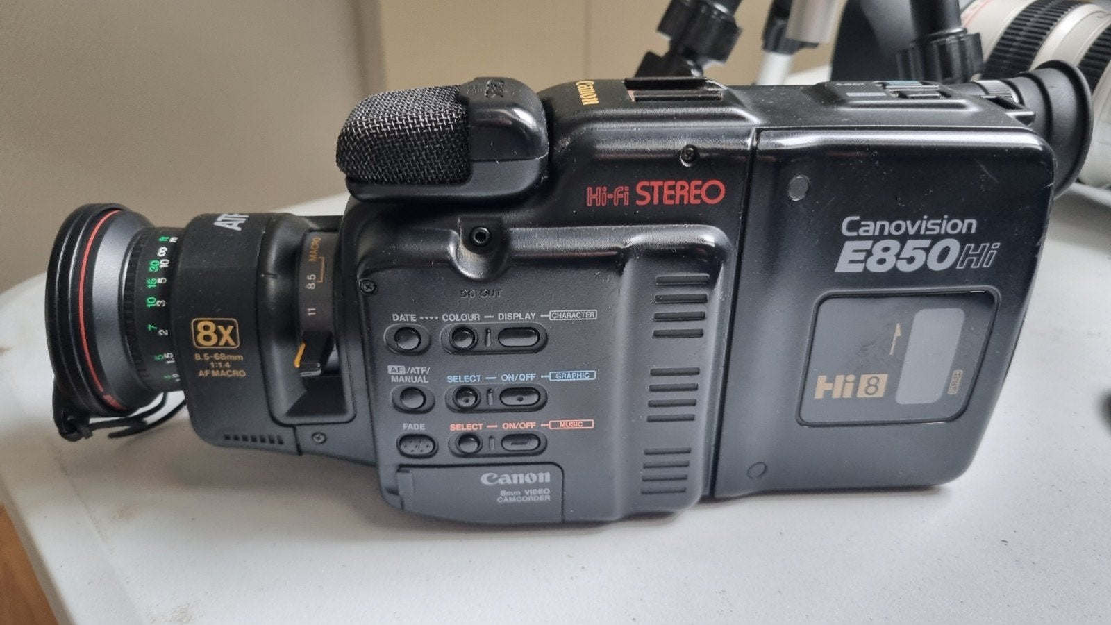 Canon Canovision E850Hi Hi8 Camcorder met doos, Ophalen, Camera