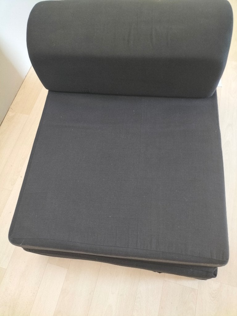 Zetel/bed, Ophalen, Gebruikt, Zwart, 190 cm of minder