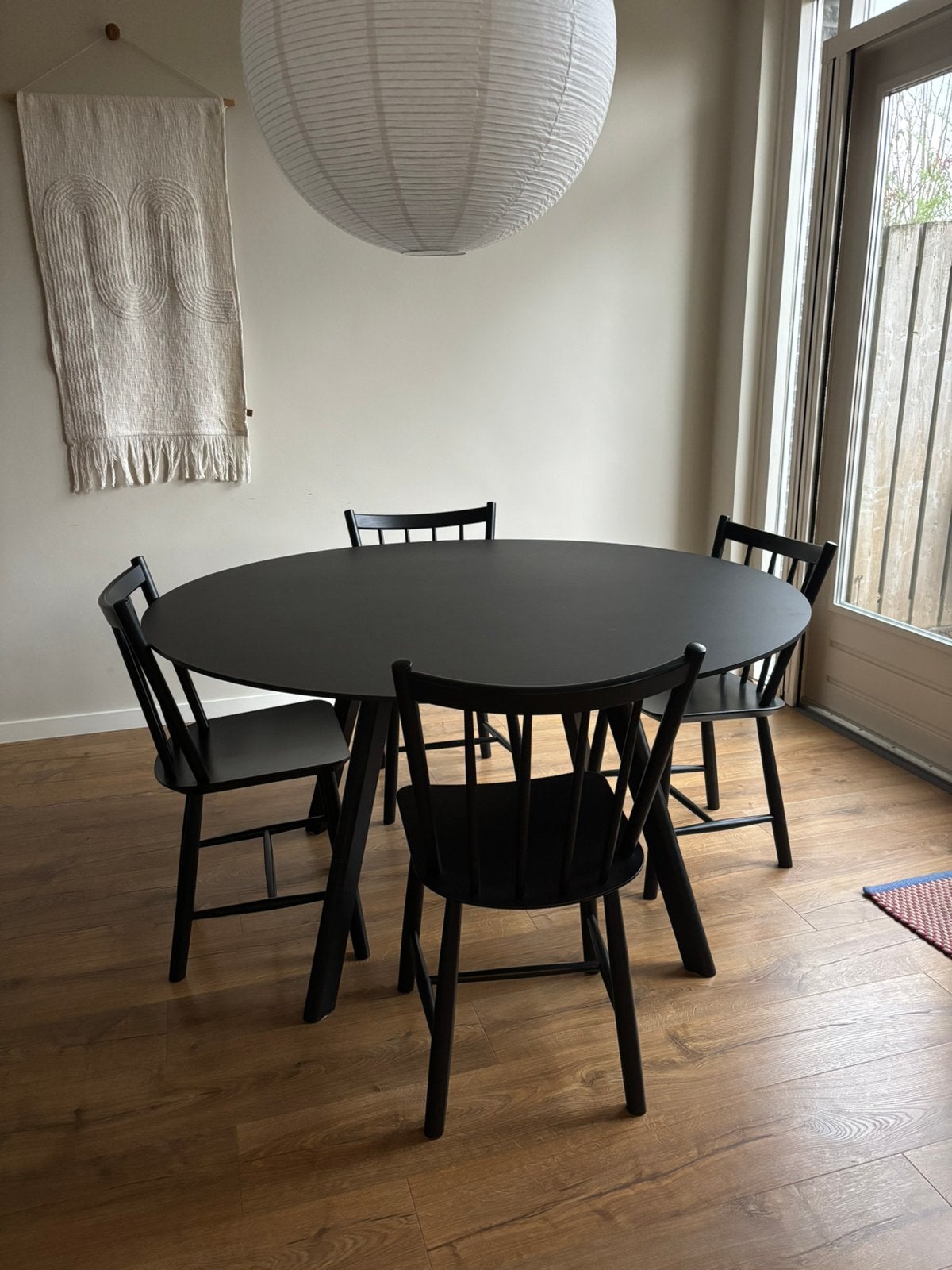 Hay CPH25 tafel 140cm met 4 Hay J41 stoelen, Huis en Inrichting, Tafels | Eettafels, Ophalen