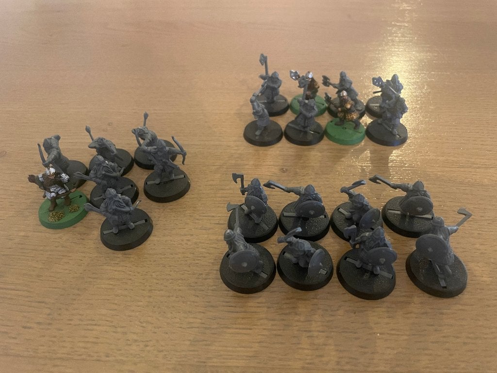 LOTR MESBG Dwarven warriors, Gebruikt, Figuurtje(s), Geverfd, Lord of the Rings