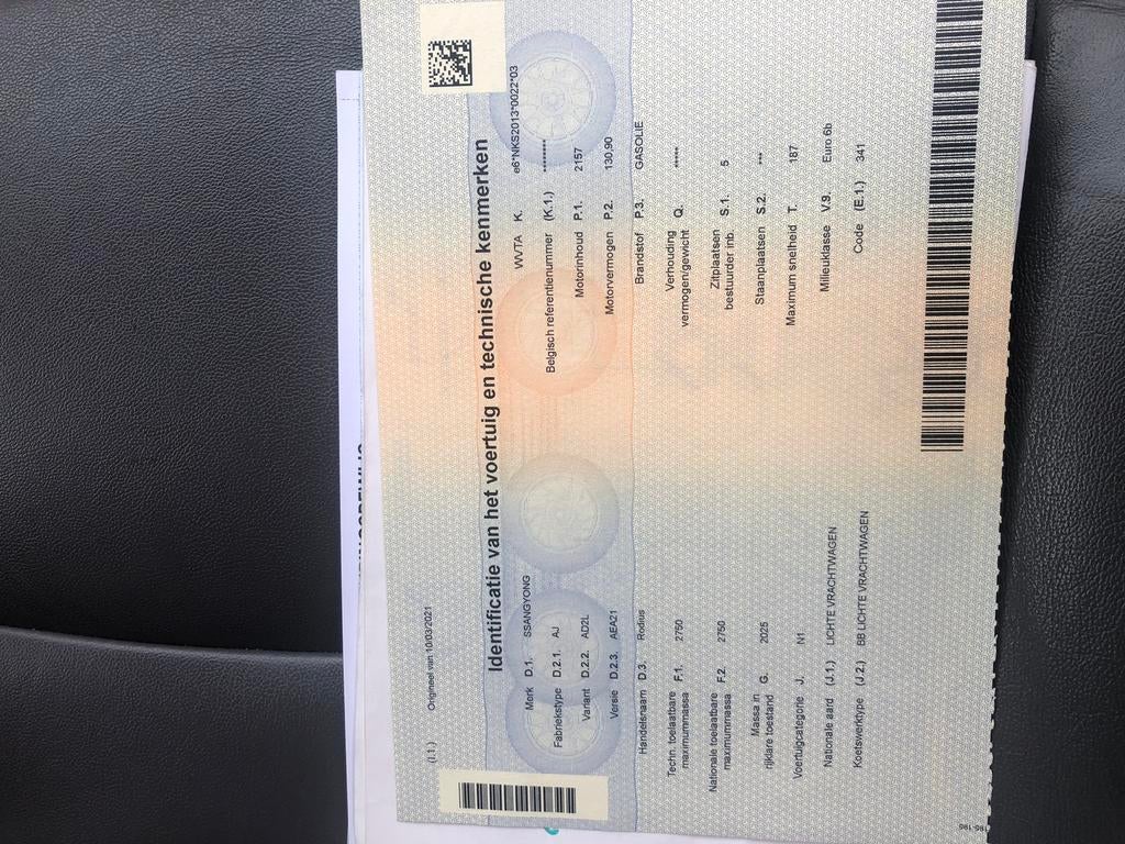 Ssangyong rodius 03/2016, Autos, Cuir, Achat, Euro 6, Carnet d'entretien