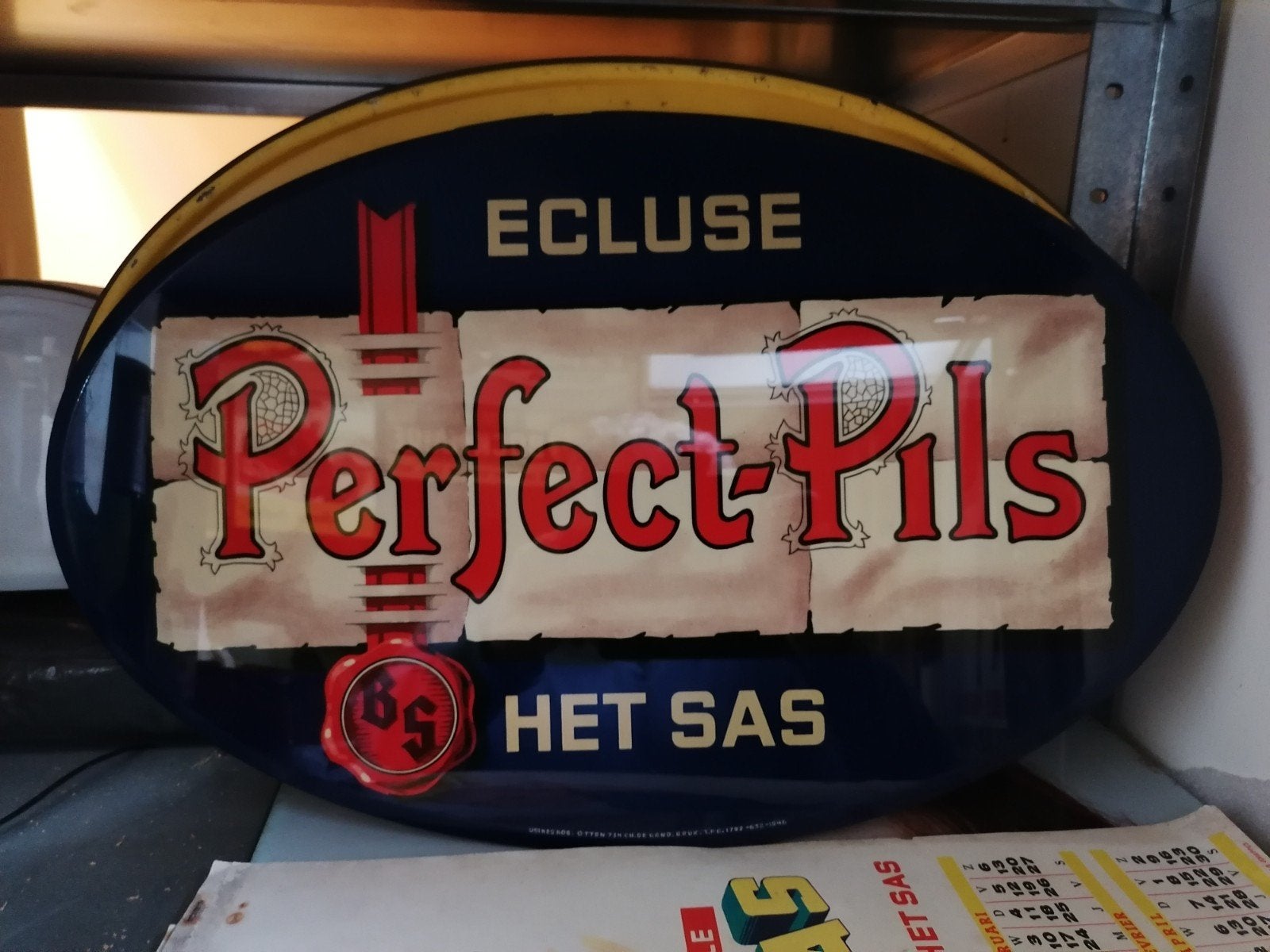 ancienne assiette à bière bar het sas Boortmeerbeek, Enlèvement ou Envoi