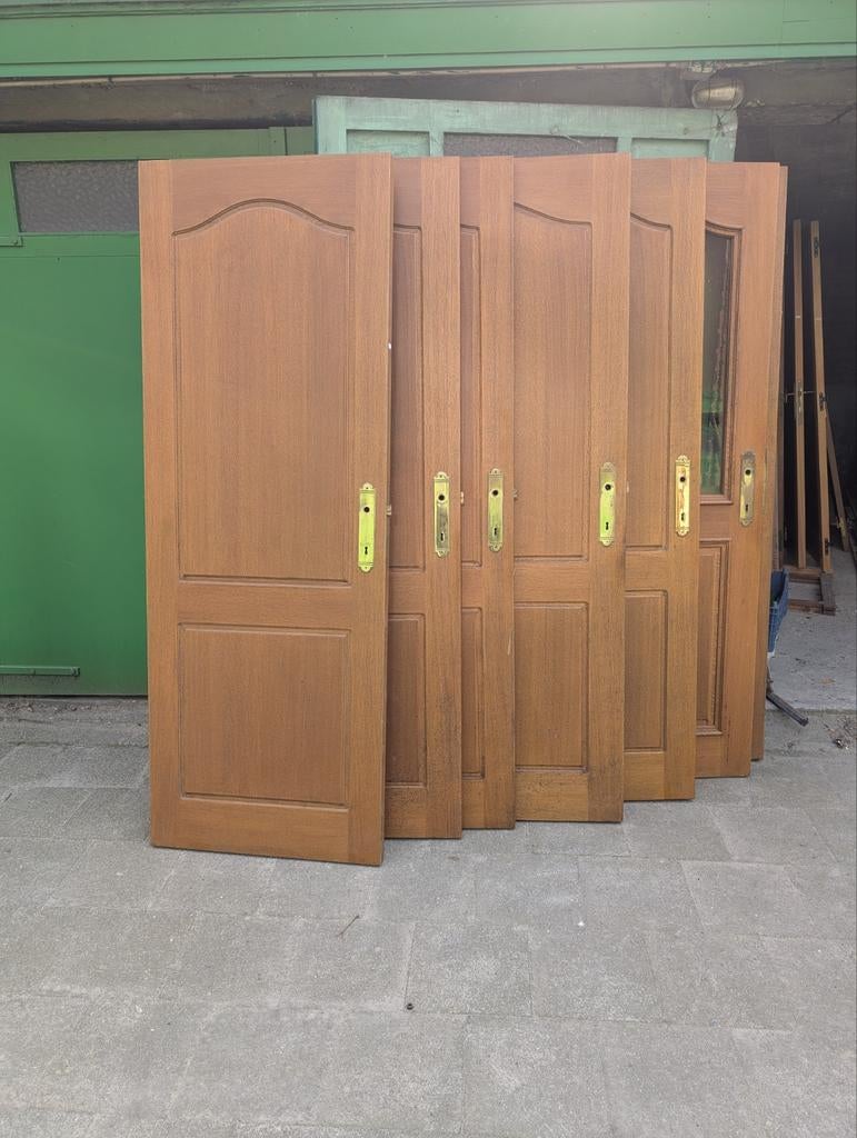 Portes intérieures en chêne massif avec serrures, charnières, Bricolage & Construction, Fenêtres & Moustiquaires, Comme neuf, Porte intérieure