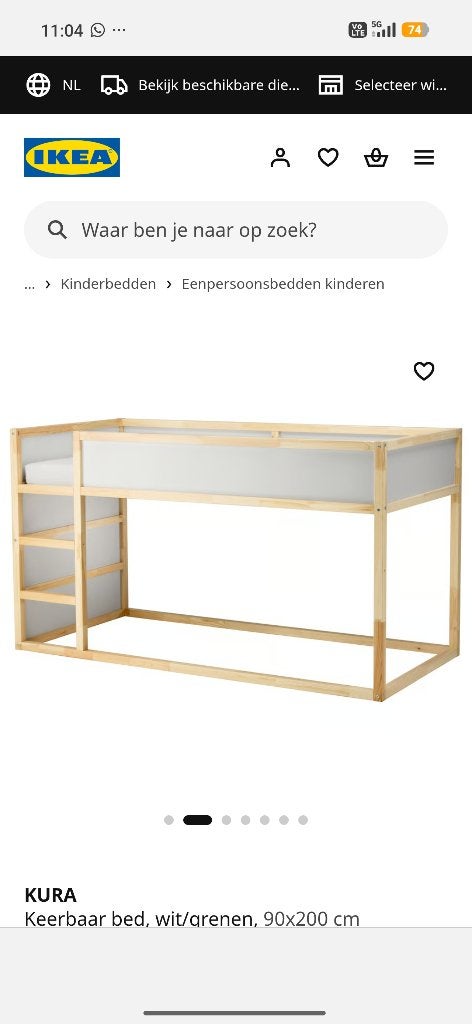 Kura keerbaar bed, Ophalen, Gebruikt, Stapelbed