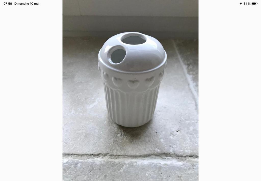 Porte brosse à dents, Enlèvement, Comme neuf, Blanc