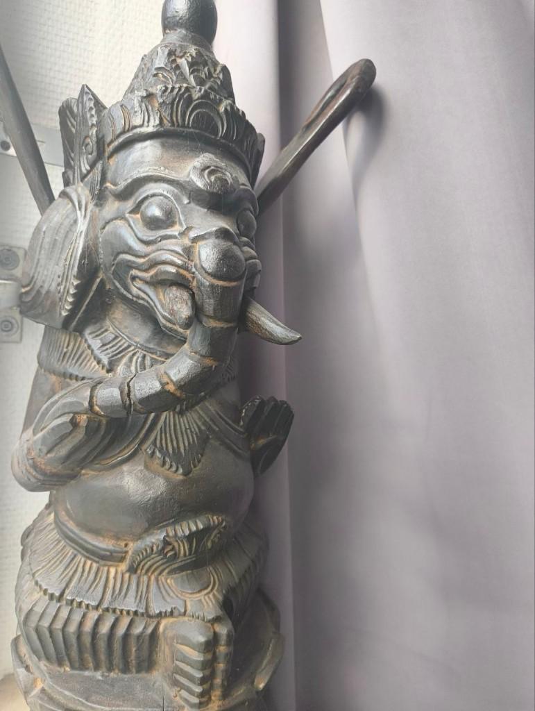 Grote houten Ganesha, Ophalen, Houtsnijwerk, 50 - 100 cm, Hout