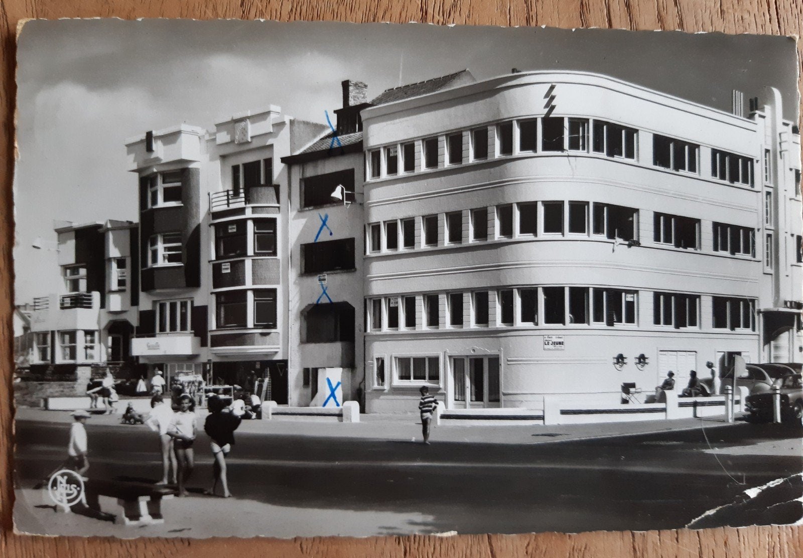 Carte photo COXYDE COXYDE la digue ZEEDIJK ANNÉES 60, Collections, Enlèvement ou Envoi