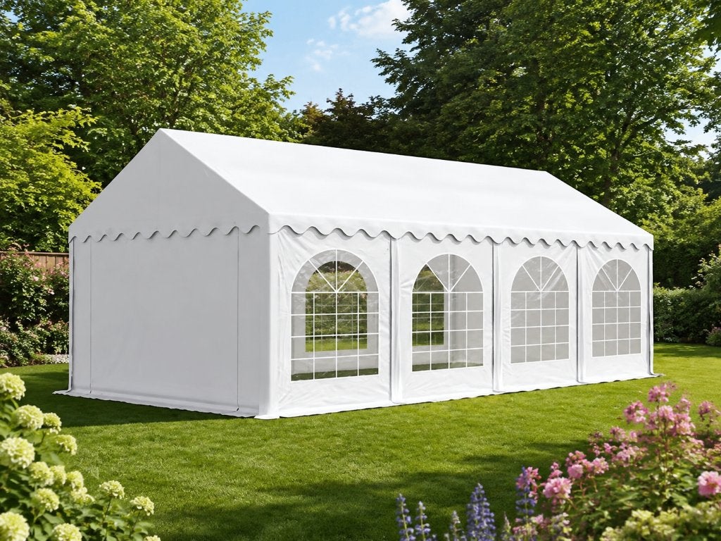 Nieuwe PVC Partytenten met grondframe en dakversteviging, Jardin & Terrasse, Enlèvement, Neuf