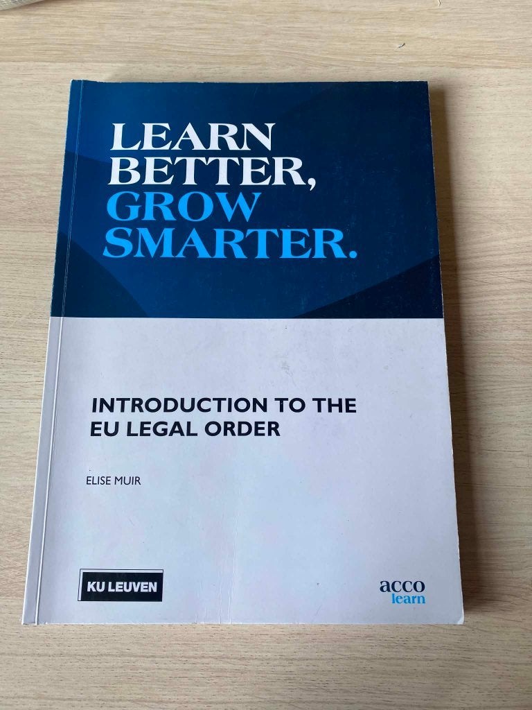 introduction to the EU legal order, Ophalen, Nieuw