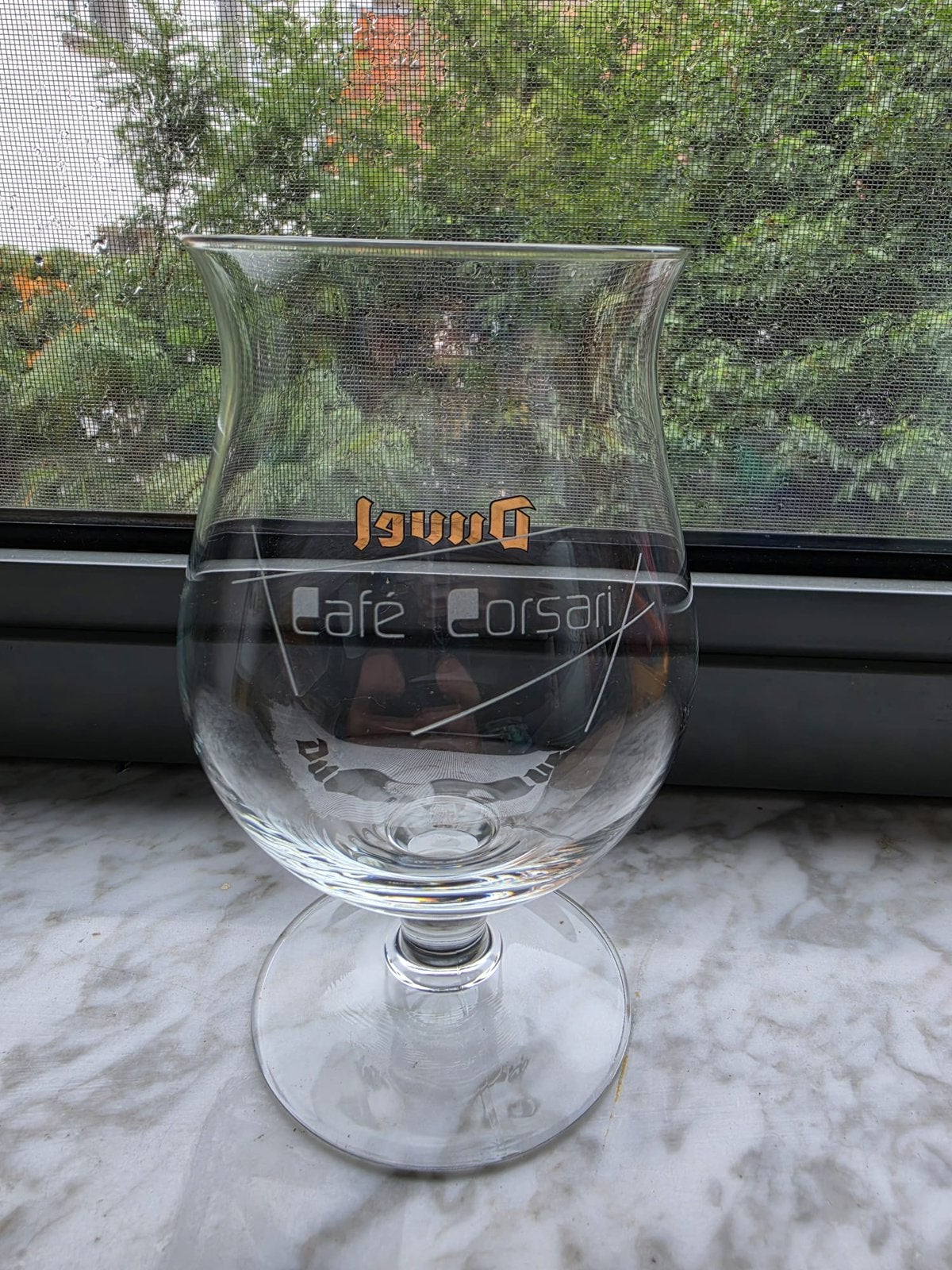 Duvel glas Cafe Corsari, Ophalen, Nieuw, Bierglas