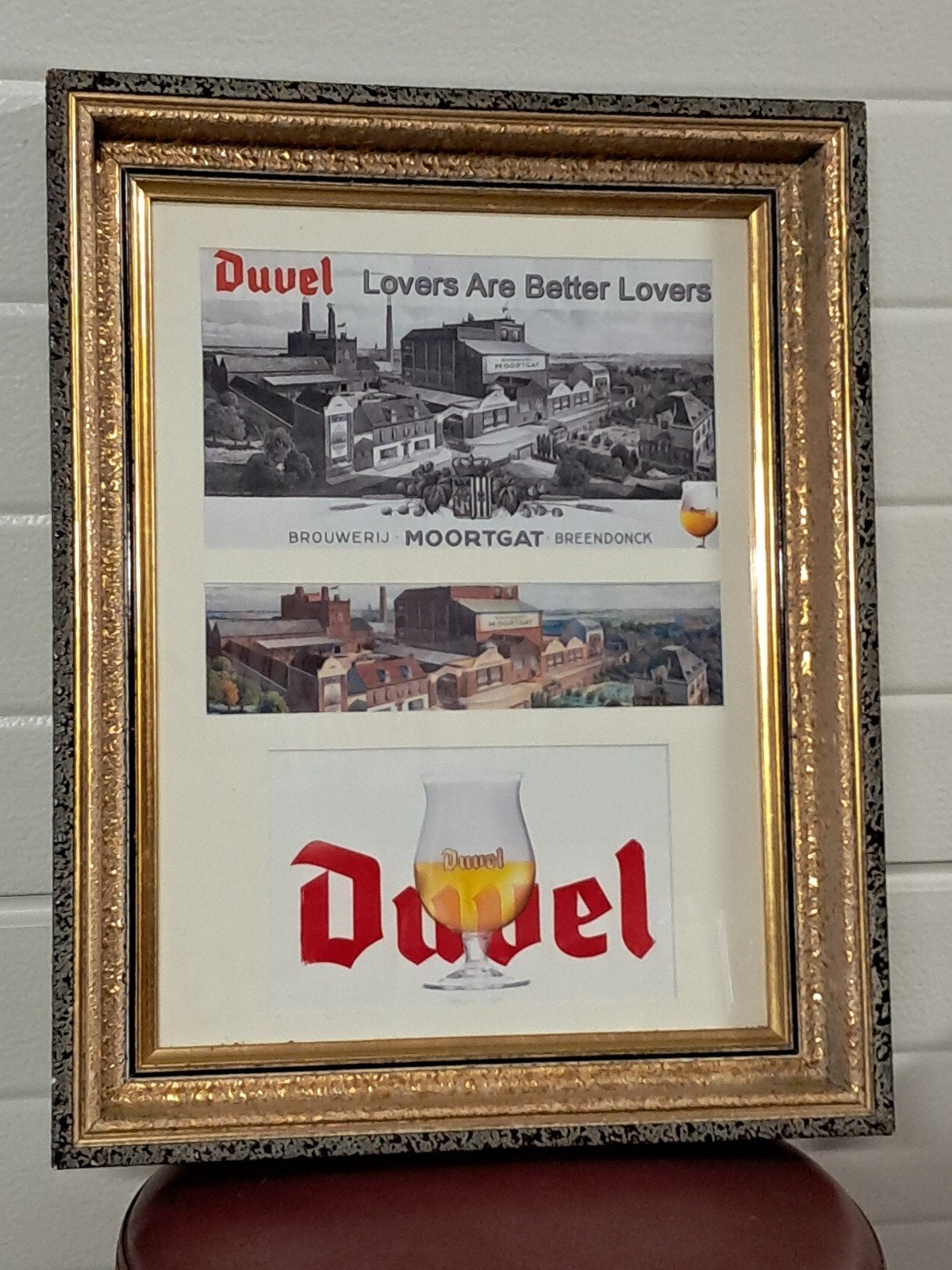 ingelijste vintage Duvel reclame items-Duvel-Moortgat, Huis en Inrichting, Met afbeelding, Ophalen of Verzenden, Zo goed als nieuw