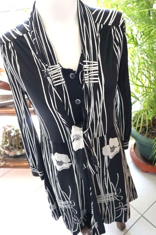 sierlijk origineel bijzondere zwart wit jurk, Kleding | Dames, Zwart, Maat 42/44 (L), Ophalen of Verzenden, Zo goed als nieuw