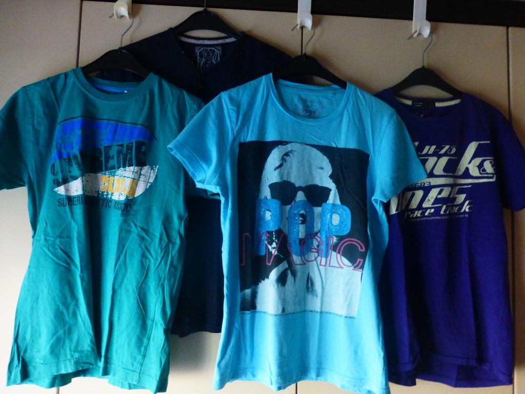 5 T-shirts T: S = mini prix: 4€ pour les 5 !!!, Enlèvement ou Envoi