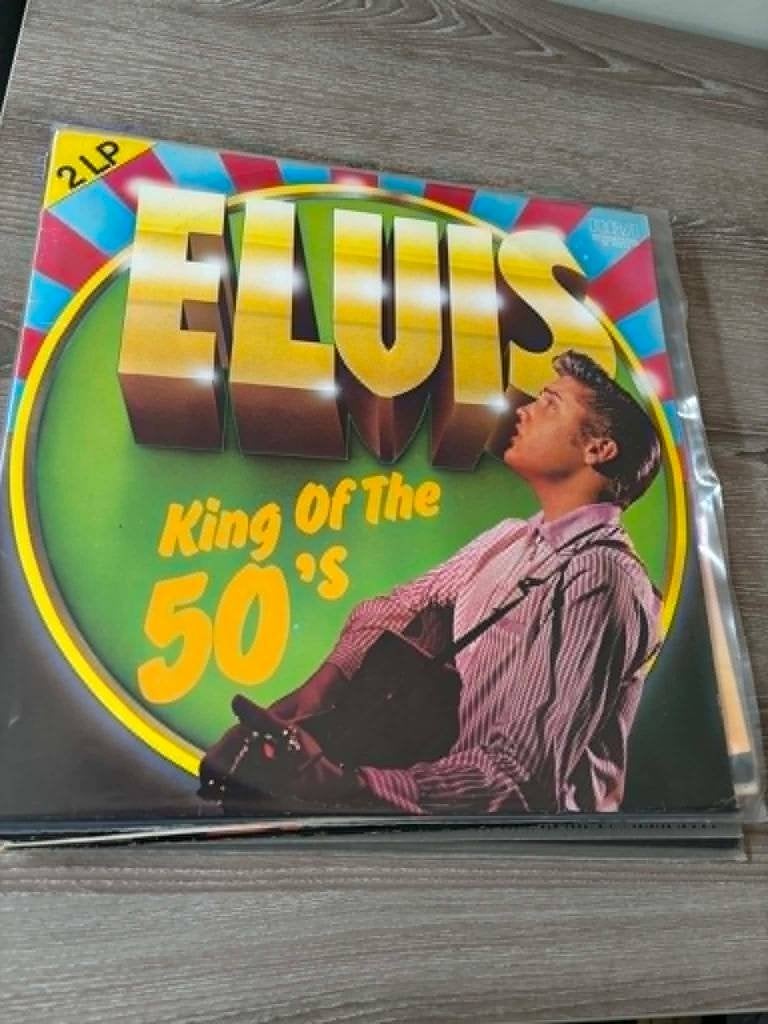 Elvis dubbel lp, King of the 50's, Nederlandse persing,, Cd's en Dvd's, Vinyl | Rock, Gebruikt, Ophalen of Verzenden, Dubbel-LP