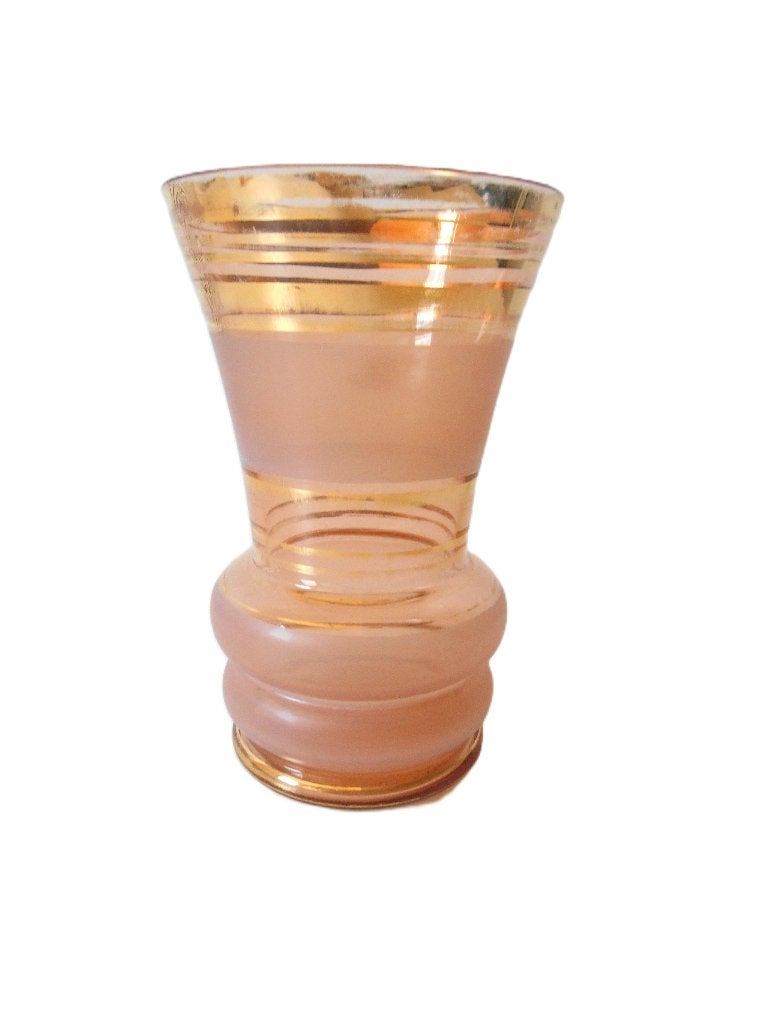 Vase ancien en verre Booms rose, Enlèvement ou Envoi