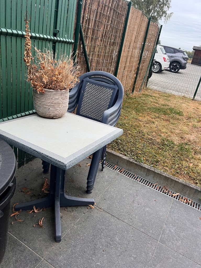 Tuintafel en stoelen, Tuin en Terras, Tuintafels, Ophalen, Gebruikt, Vierkant