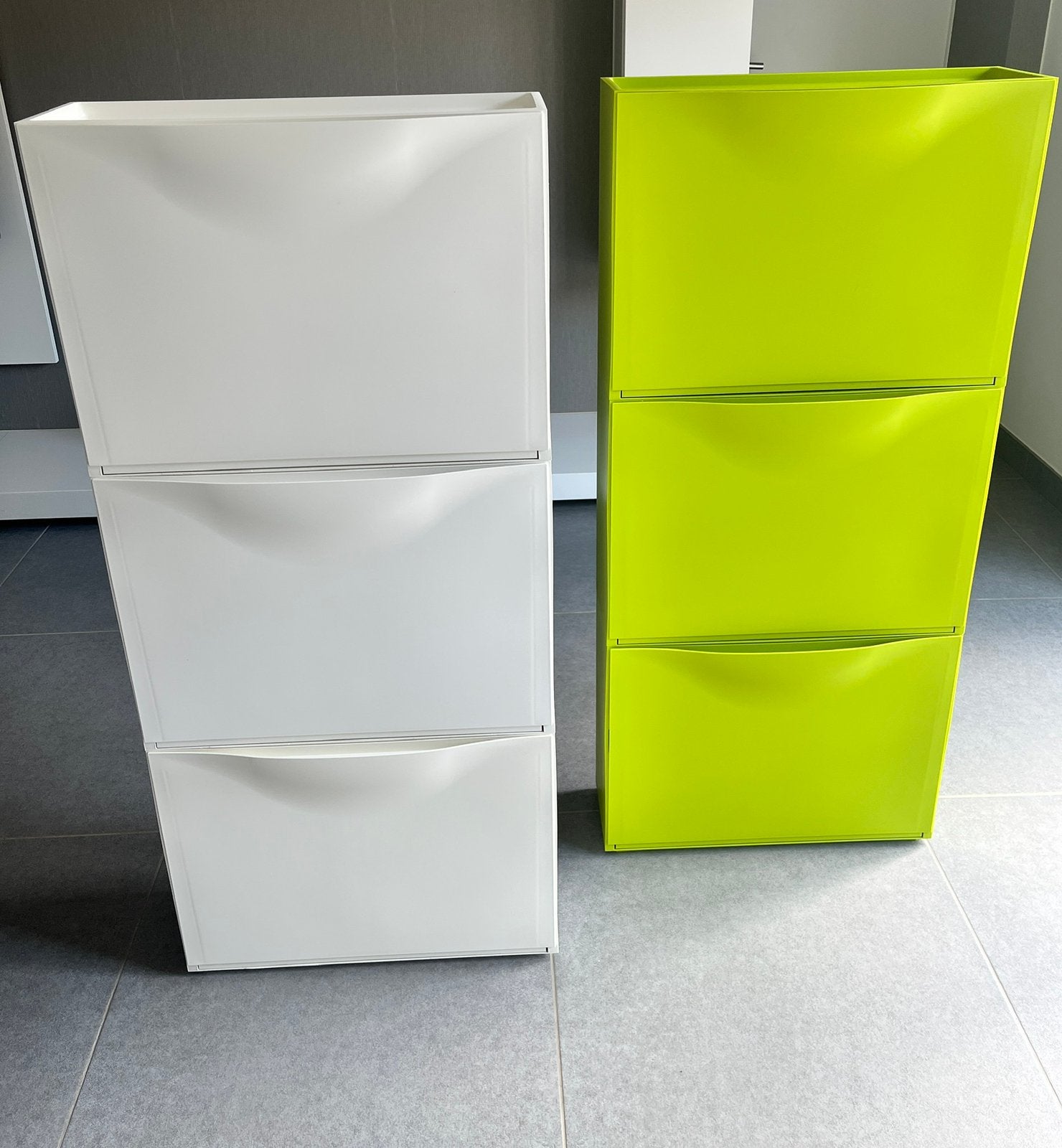 2 x 3 schoenenopbergers Ikea, Huis en Inrichting, Kasten | Schoenenkasten, Ophalen, Gebruikt