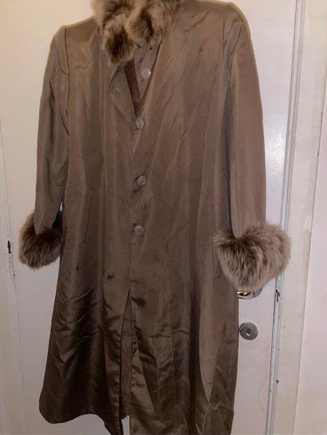 Vintage jas met bontvoering/details– Claude Romain Paris, Kleding | Dames, Jassen | Winter, Ophalen, Zo goed als nieuw, Maat 46/48 (XL) of groter