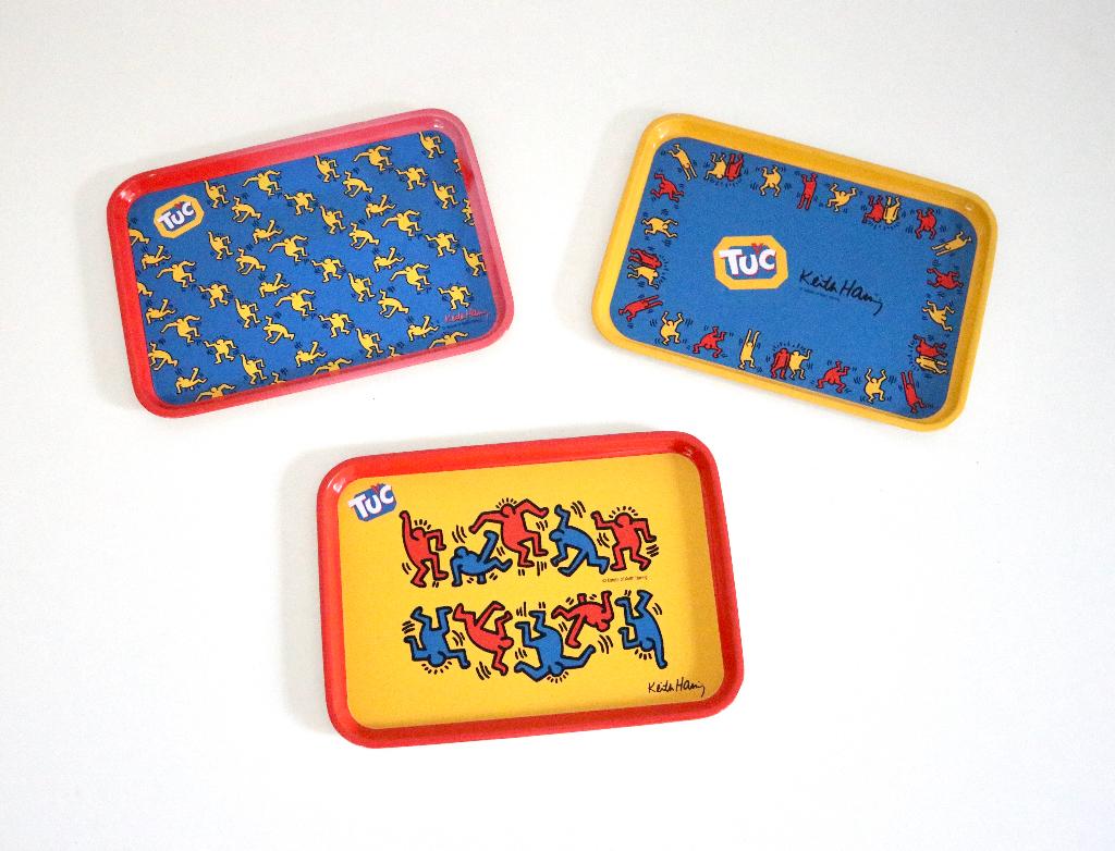 Keith Haring koekjesbord - Vintage dienbord, Huis en Inrichting, Ophalen of Verzenden, Metaal