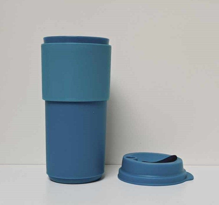 Tupperware™ Mug « Eco Coffee Cup » Isotherm - bleu, Neuf, Enlèvement ou Envoi, Compatible lave-vaisselle, 490 ml
