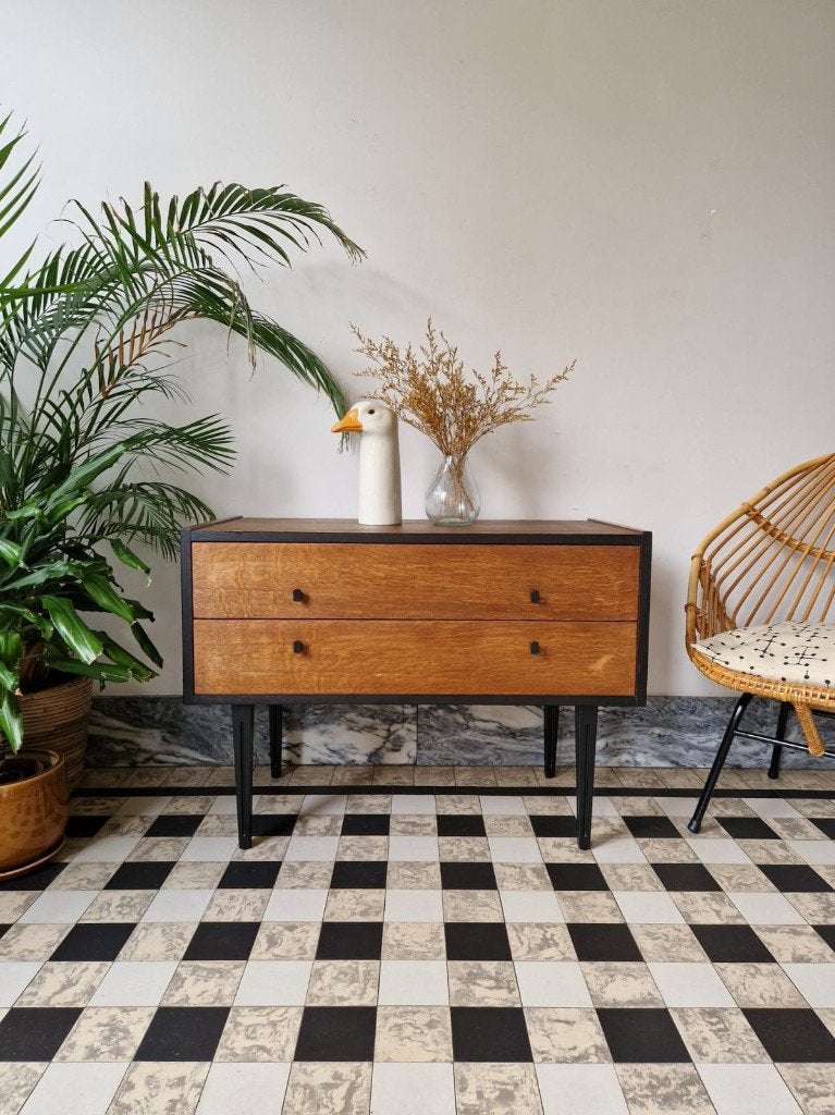 Vintage midcentury ladekast | kast | commode | retro, Maison & Meubles, Accessoires pour la Maison | Autre, Vintage, Enlèvement
