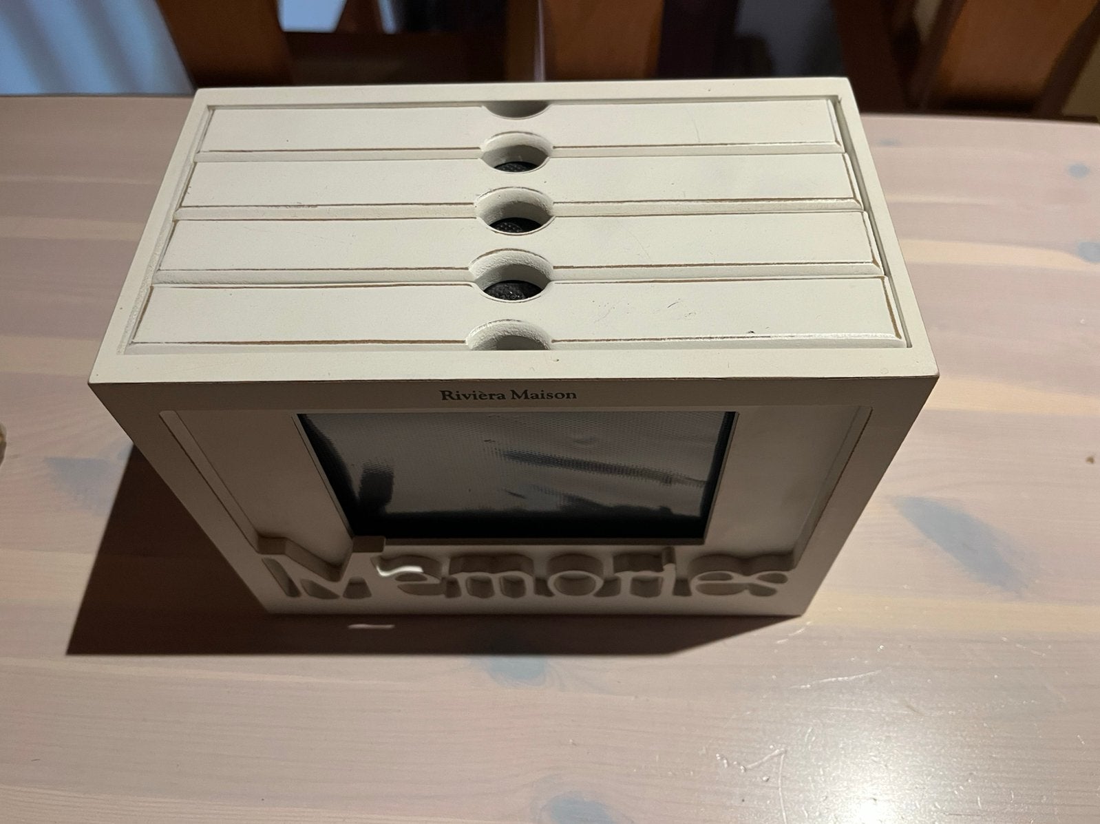 Riviera Maison fotobox, Huis en Inrichting, Woonaccessoires | Kandelaars en Kaarsen, Ophalen, Zo goed als nieuw
