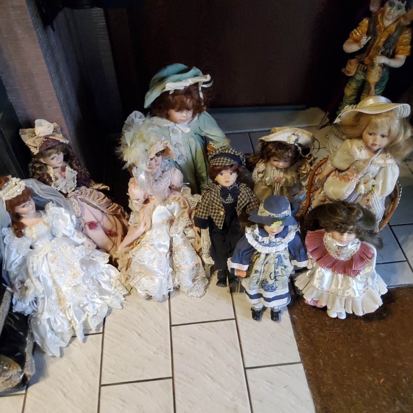 oude poppen met porselein jaren 1950, 2stuks voor 15€, Verzamelen, Ophalen