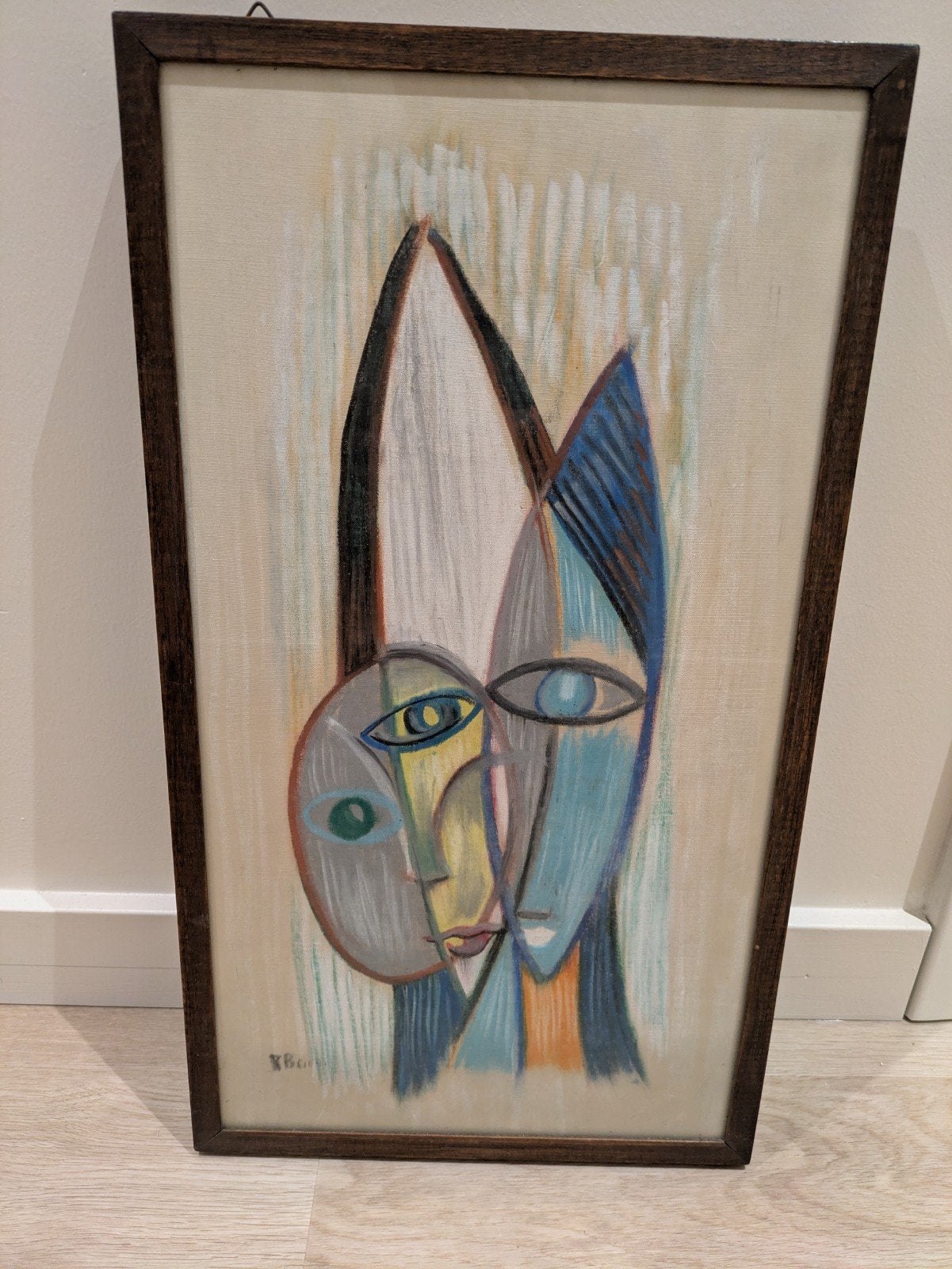 pastel op zijde door kunstschilder Rob Baetens, Enlèvement ou Envoi