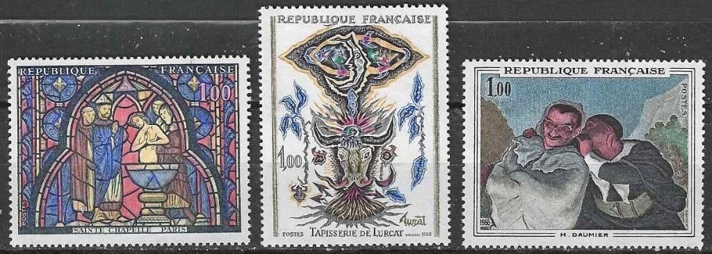 Frankrijk 1966 - Yvert 1492-1494 - Kunstreeks (PF), Verzenden, Postfris