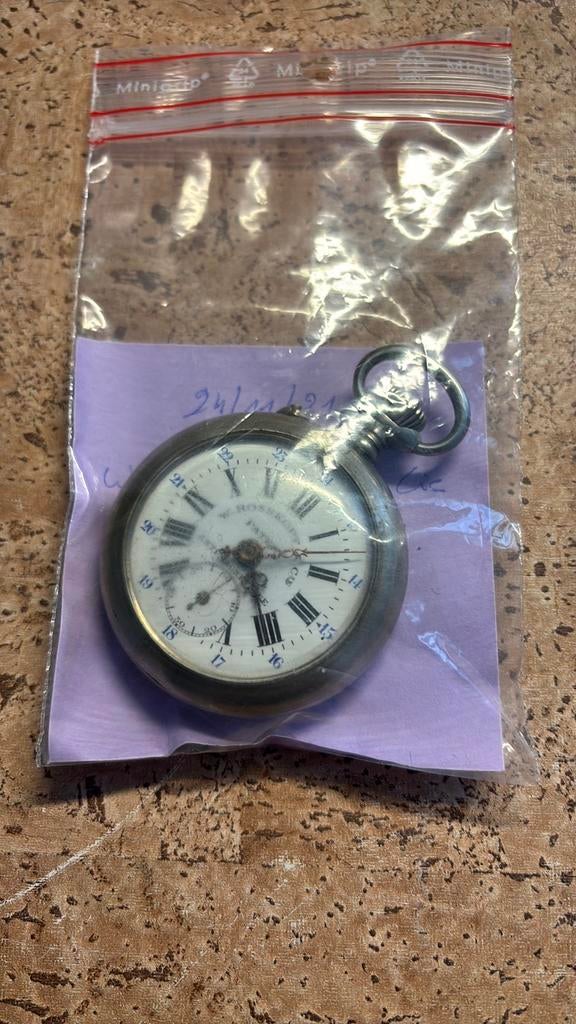 W Roskopf, Bijoux, Sacs & Beauté, Montres | Anciennes | Antiquités, Montre de poche, Autres marques, Acier, 1900 à 1930, Enlèvement