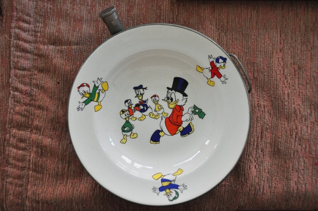 Vintage bain marie bord - disney, Ophalen of Verzenden