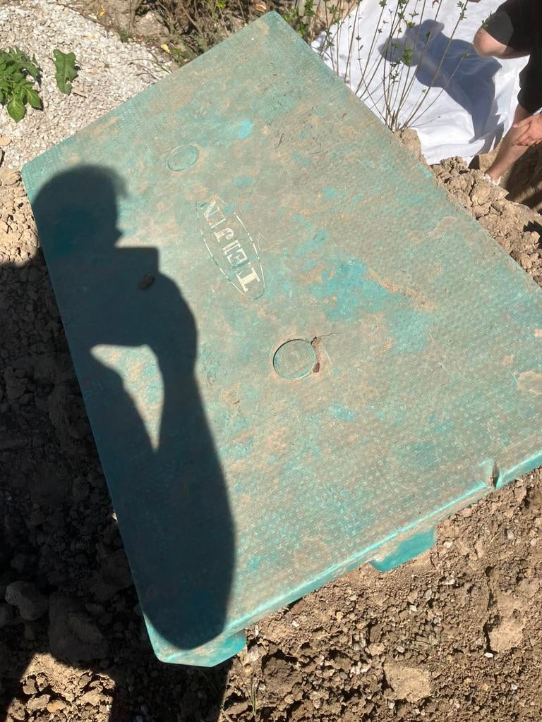 Pallet plastiek, Doe-het-zelf en Bouw, Hout en Planken, Ophalen, Gebruikt, Pallet