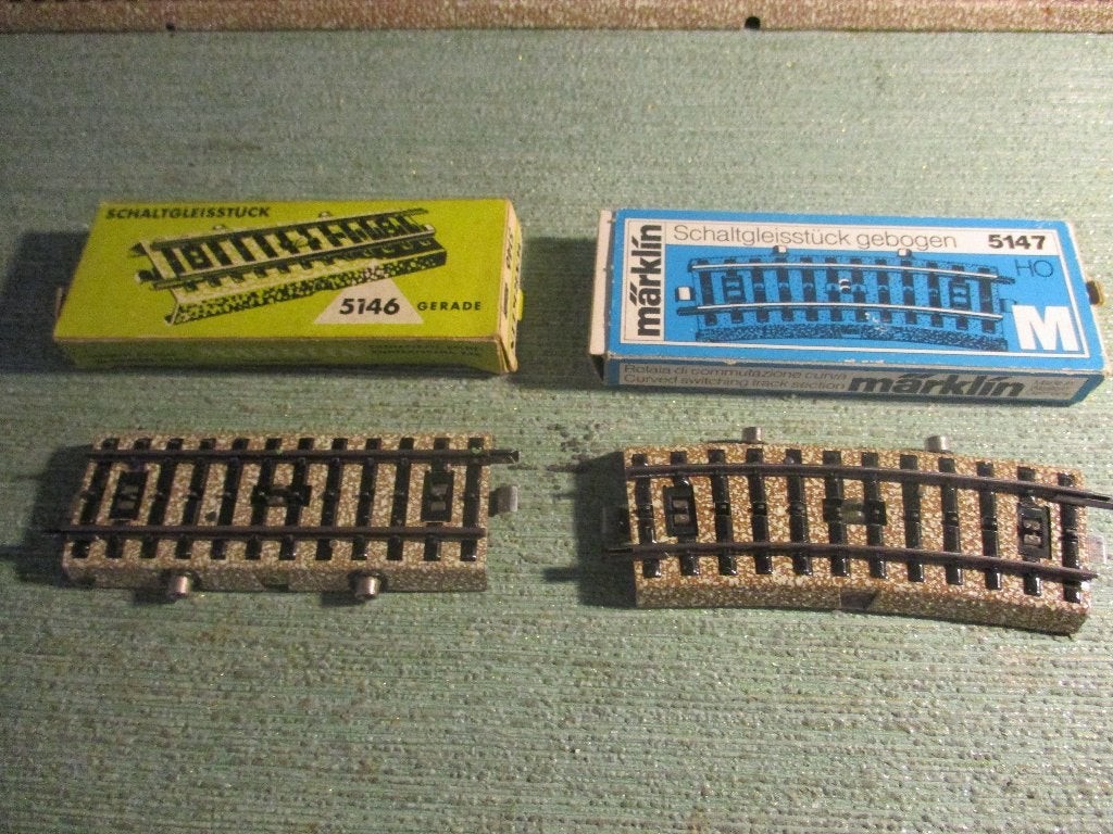 Marklin rails de contact 5146 + 5147, Enlèvement ou Envoi, Utilisé, Rails, Märklin
