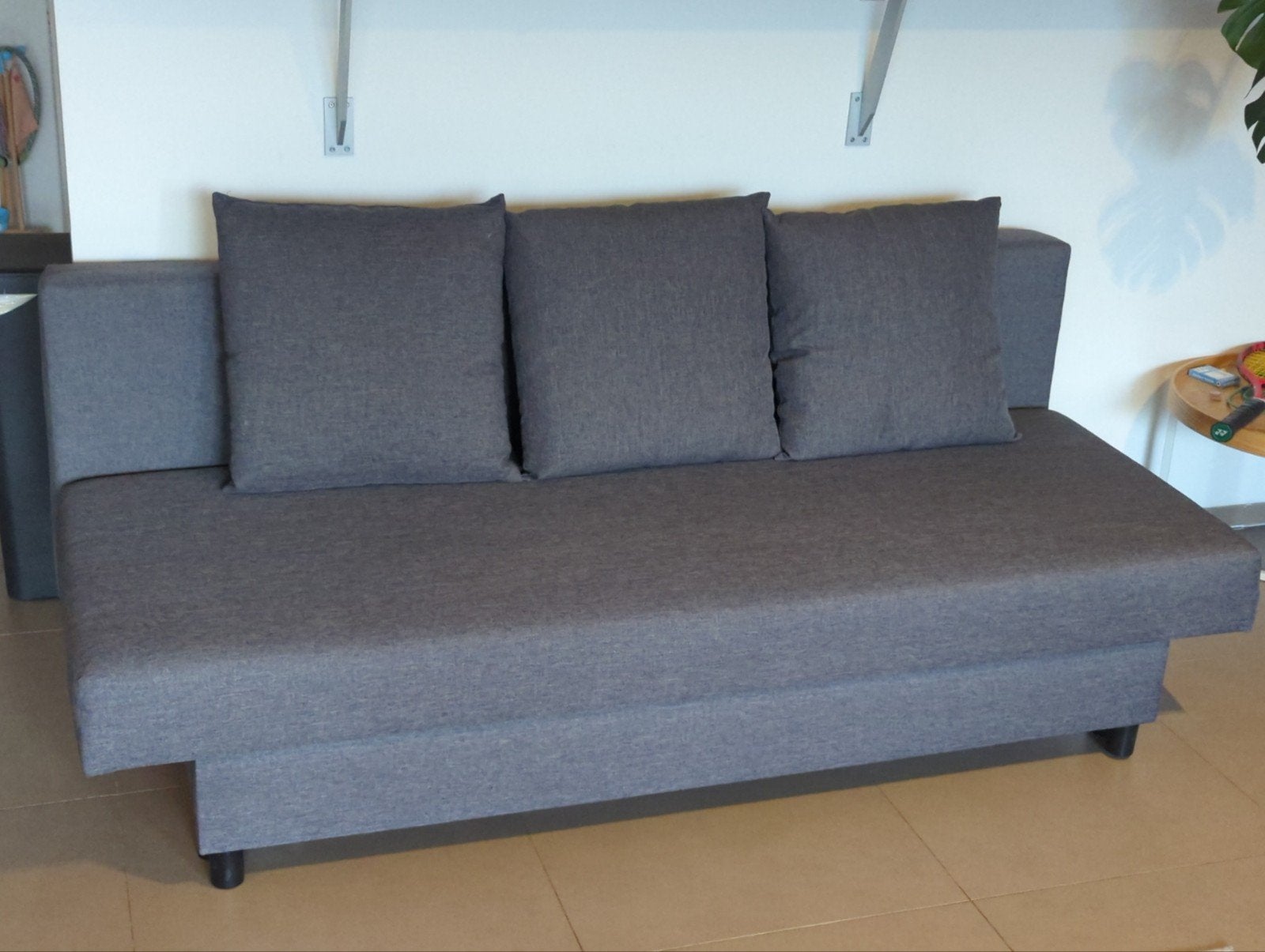 Ikea ASARUM 191cm, Gris, Utilisé, Deux personnes, 190 cm ou moins