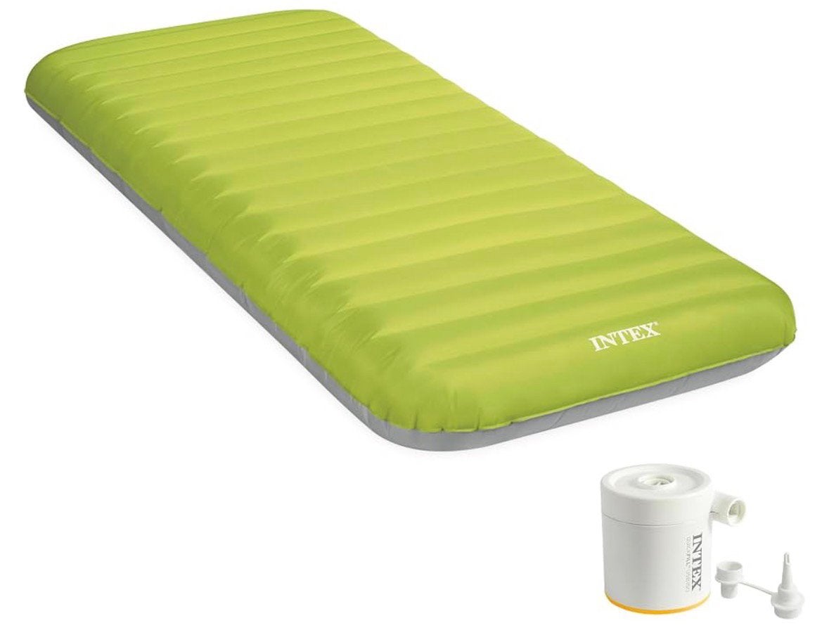 Intex 1-persoons luchtmatras + USB-pomp, Ophalen, Zo goed als nieuw, 1-persoons
