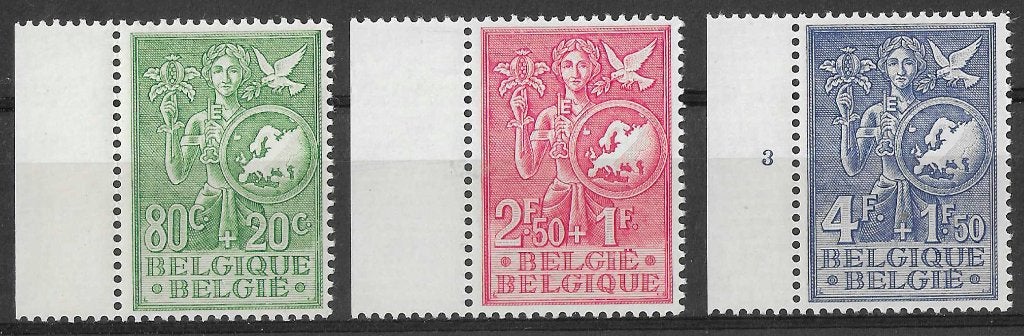 Belgische postzegels  -  927/929, Postzegels en Munten, Verzenden, Postfris