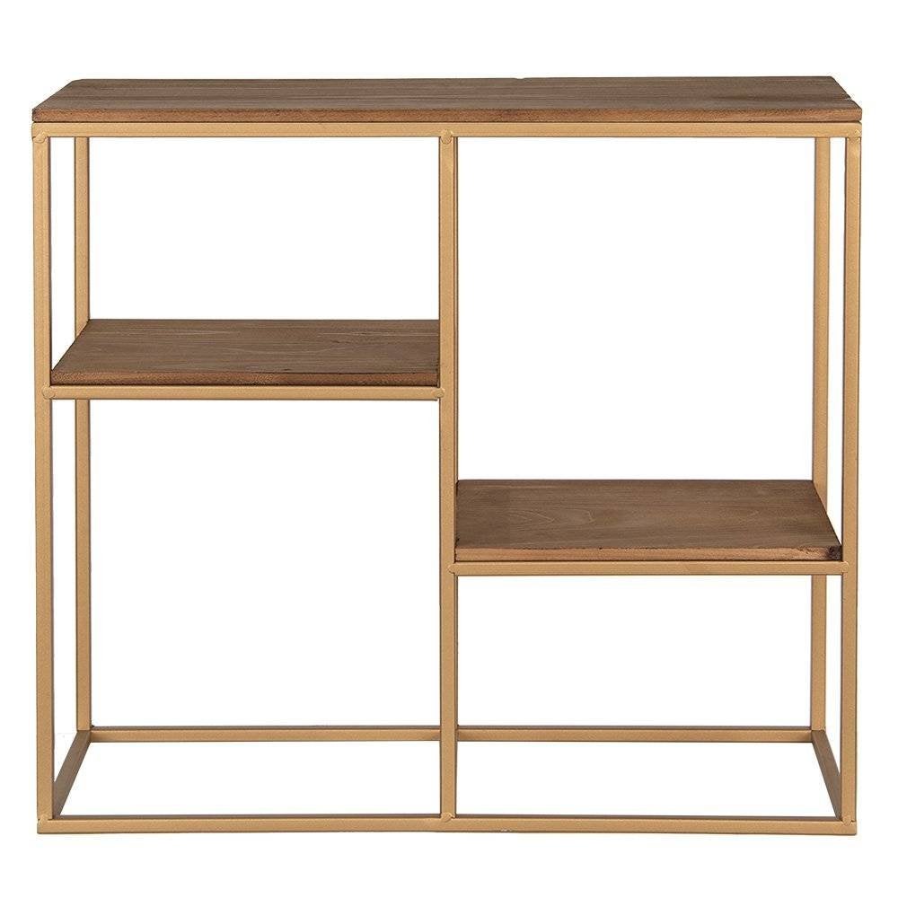 Wandrek 49 cm Goudkleurig Bruin Hout Muurrek van  Clayre&Eef, Huis en Inrichting, Ophalen of Verzenden, Nieuw