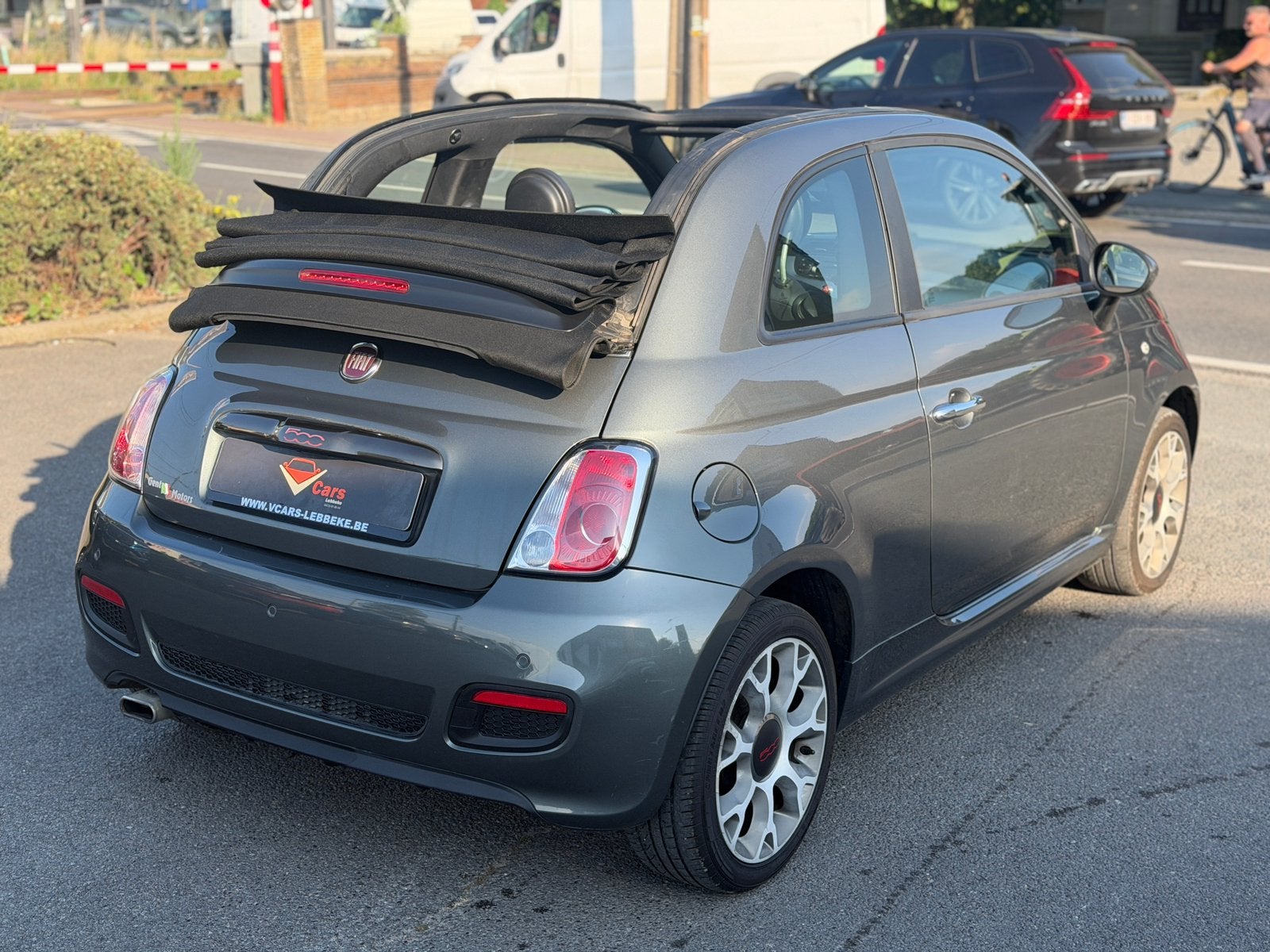 Fiat 500c cabrio benzine airco PERFECTE STAAT+ keuring vvk, Auto's, Euro 5, Bedrijf, Radio, 500C
