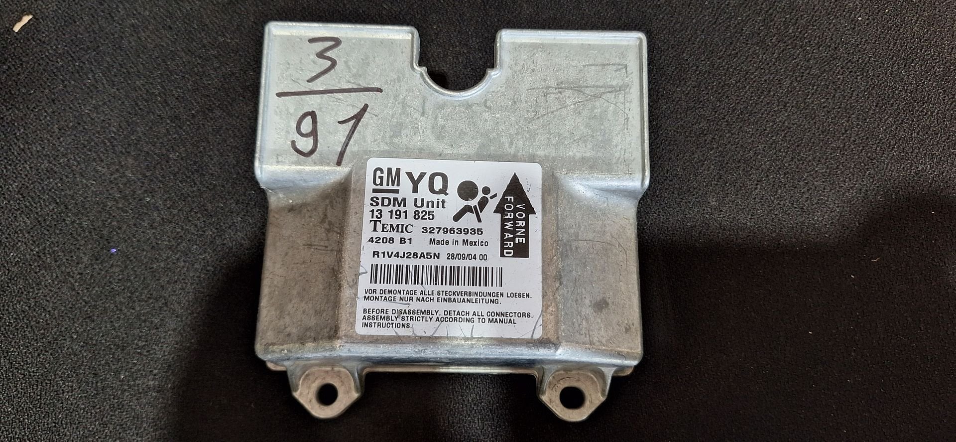 Originele Airbag Stuurmodule Computer Opel Astra H Zafira B, -, Opel, Utilisé, -