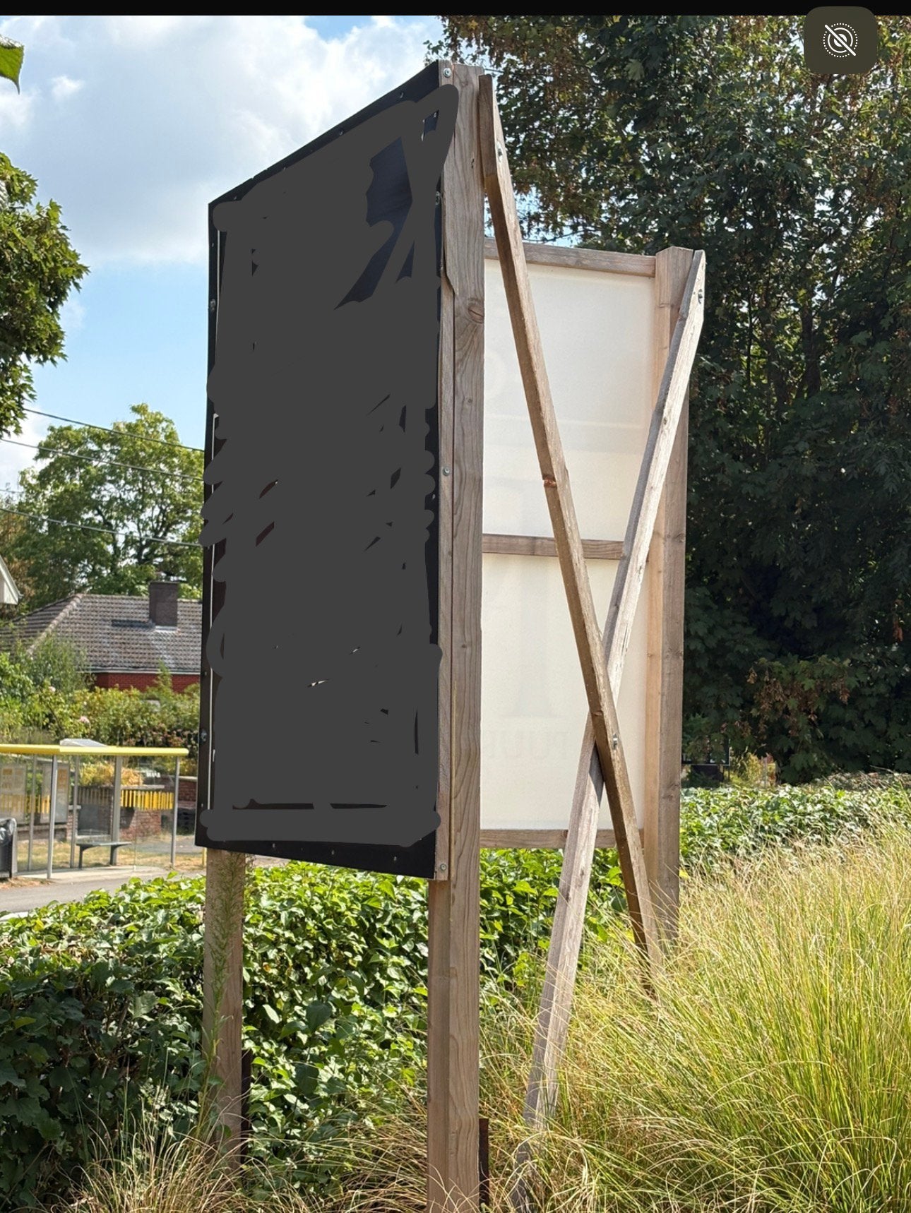 Panneau publicitaire en bois 250cm, Enlèvement, Comme neuf, Bois