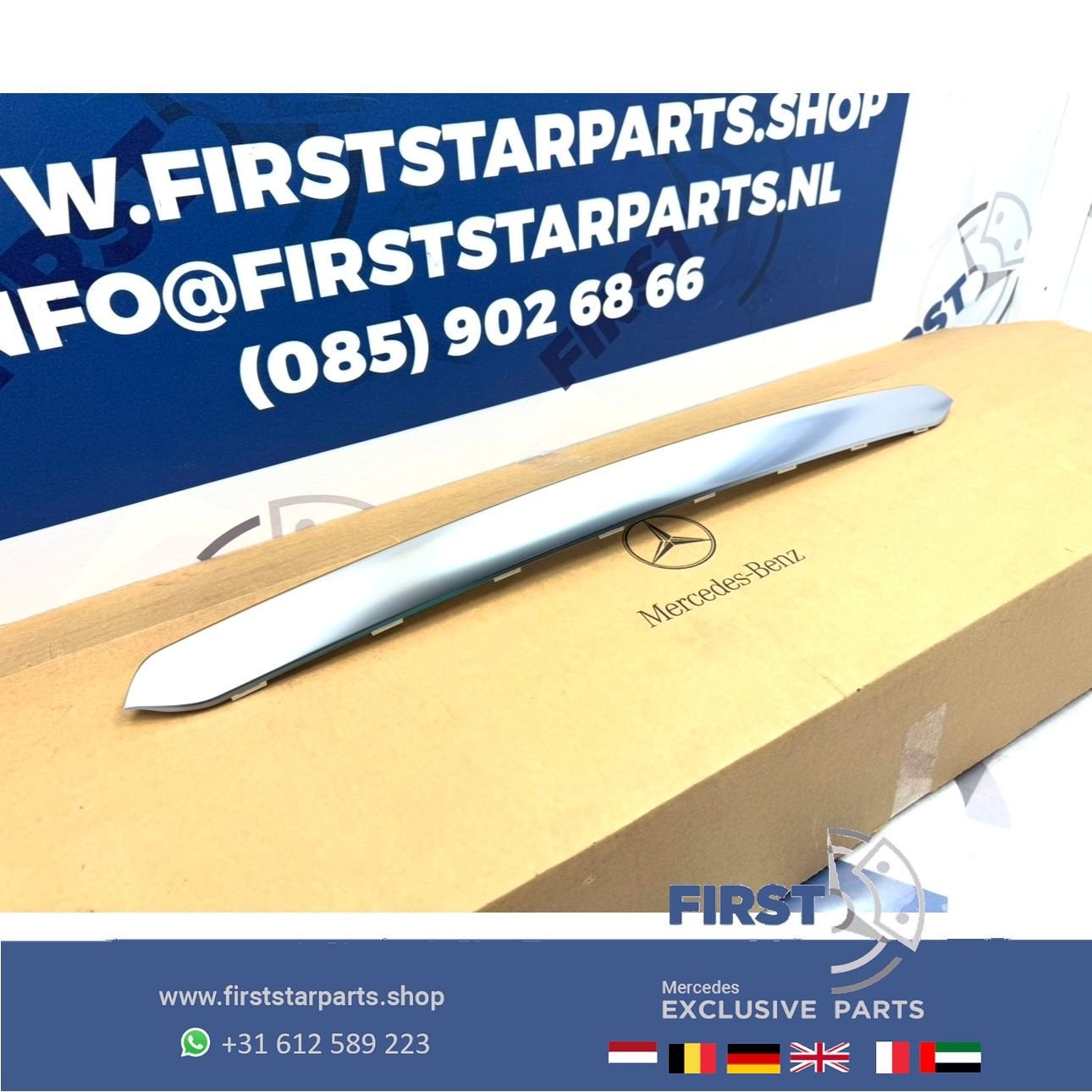 W222 S63 S KLASSE FACELIFT S65 AMG DIFFUSER SIERLIJST MIDDEN, Gebruikt, -, Ophalen of Verzenden, -