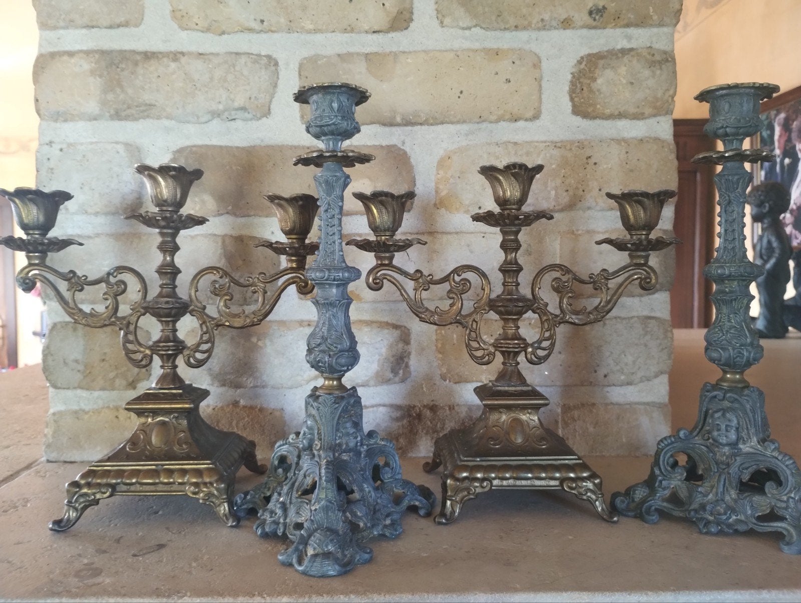 vieux chandeliers, Antiquités & Art, Enlèvement ou Envoi