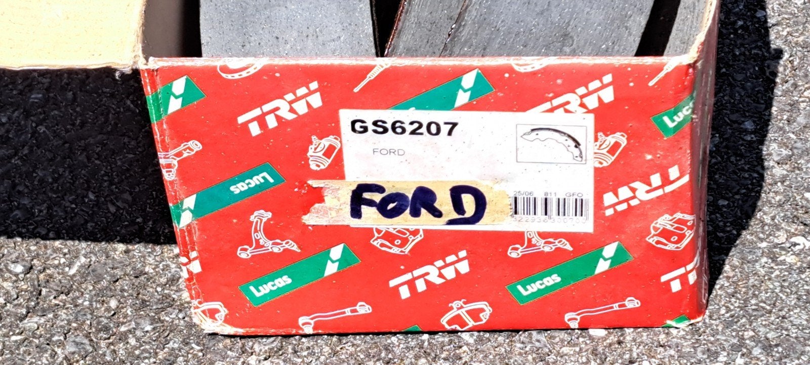 Nieuw remschoenenset ford Sierra TRW LUCAS GS6207, Ophalen, Ford